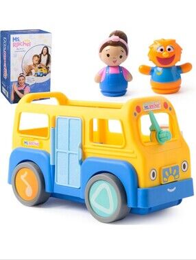 Rachel Yellow and Blue Play Bus with Two Figure Friends